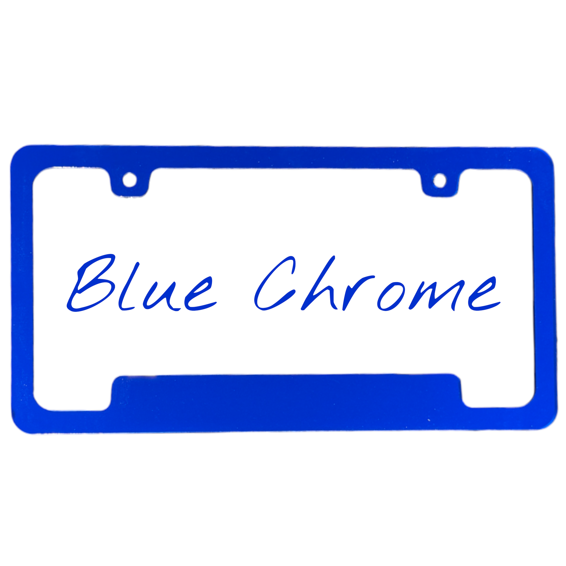Blue Mirror License Plate Frame