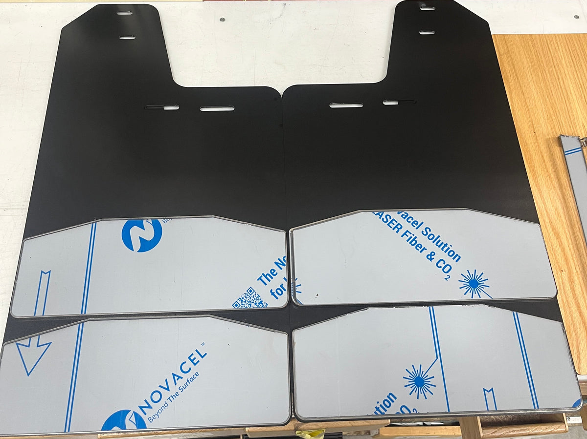 Ford F-150 Mud Flaps | Mirrored Stainless | 3”- 6” Heights