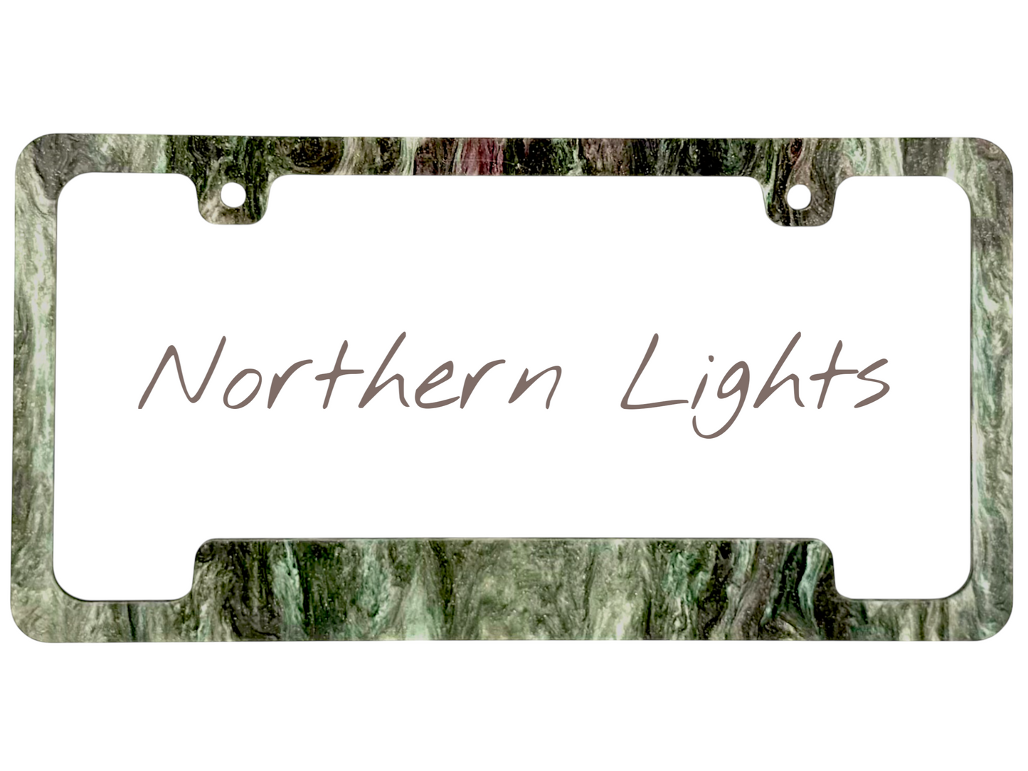 Northern Lights License Plate Frame | For Semi, Truck, Car, Trailer