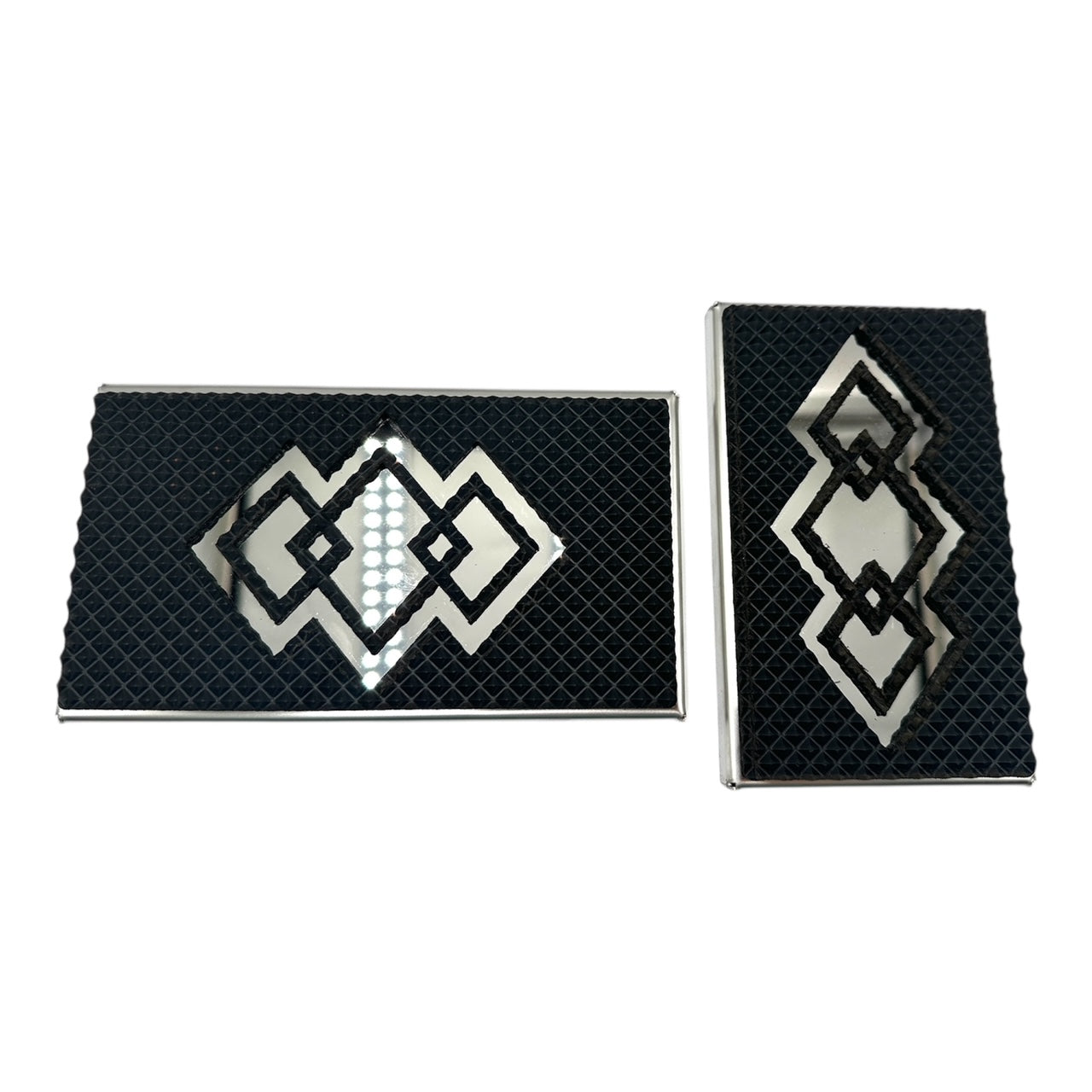 EZGO RXV Pedal Covers | Stainless Golf Cart Set | Diamond Design