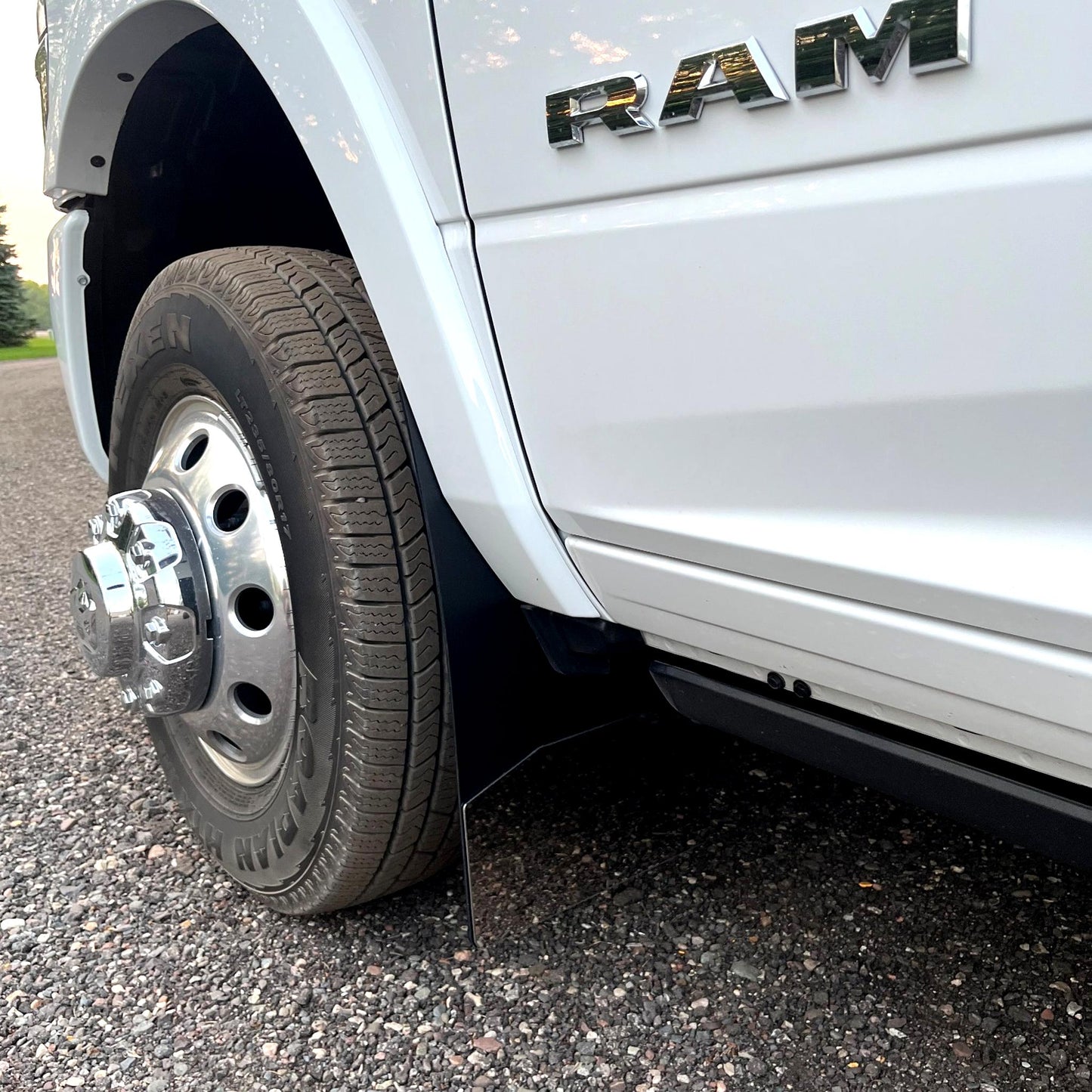 Dodge Ram 2500 3500 Mud Flaps | Mirrored Stainless