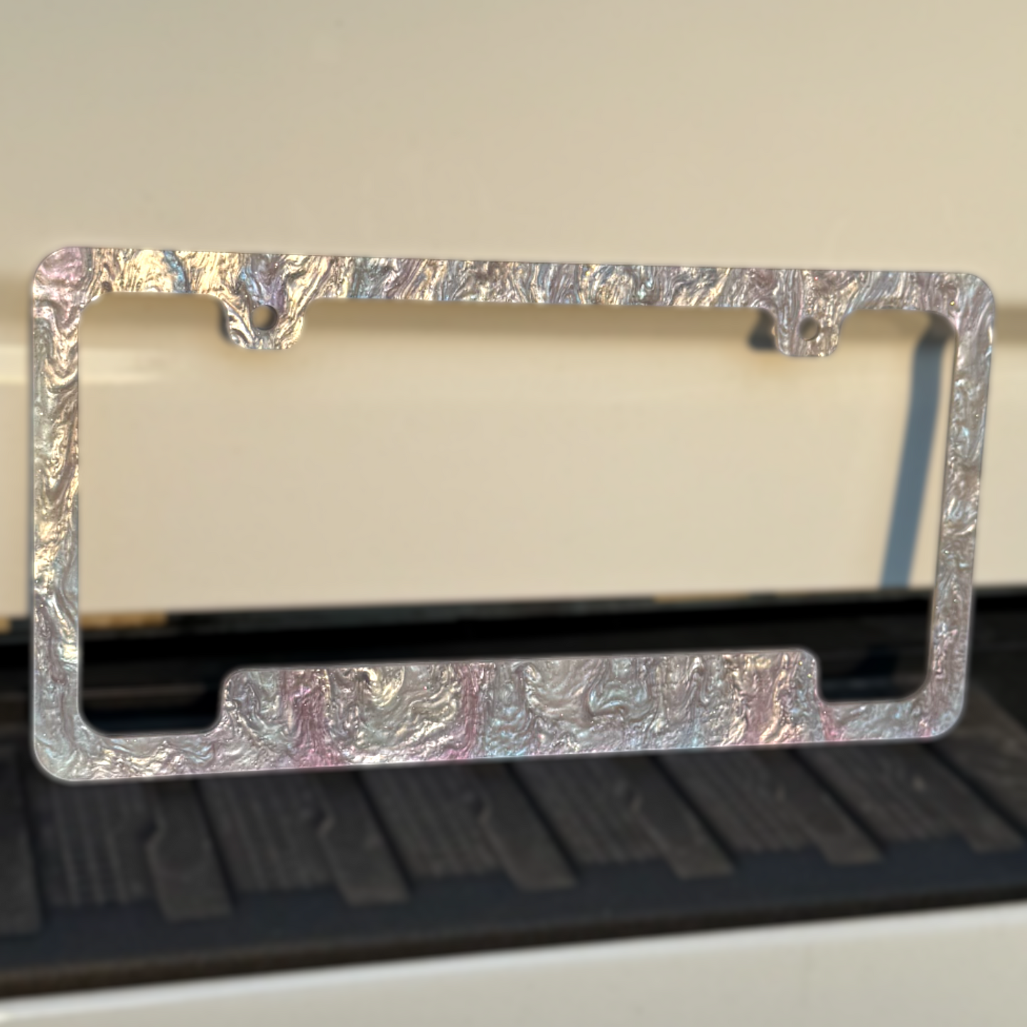 Storm Cloud Pearl License Plate Frame | For Semi, Truck, Car, Trailer