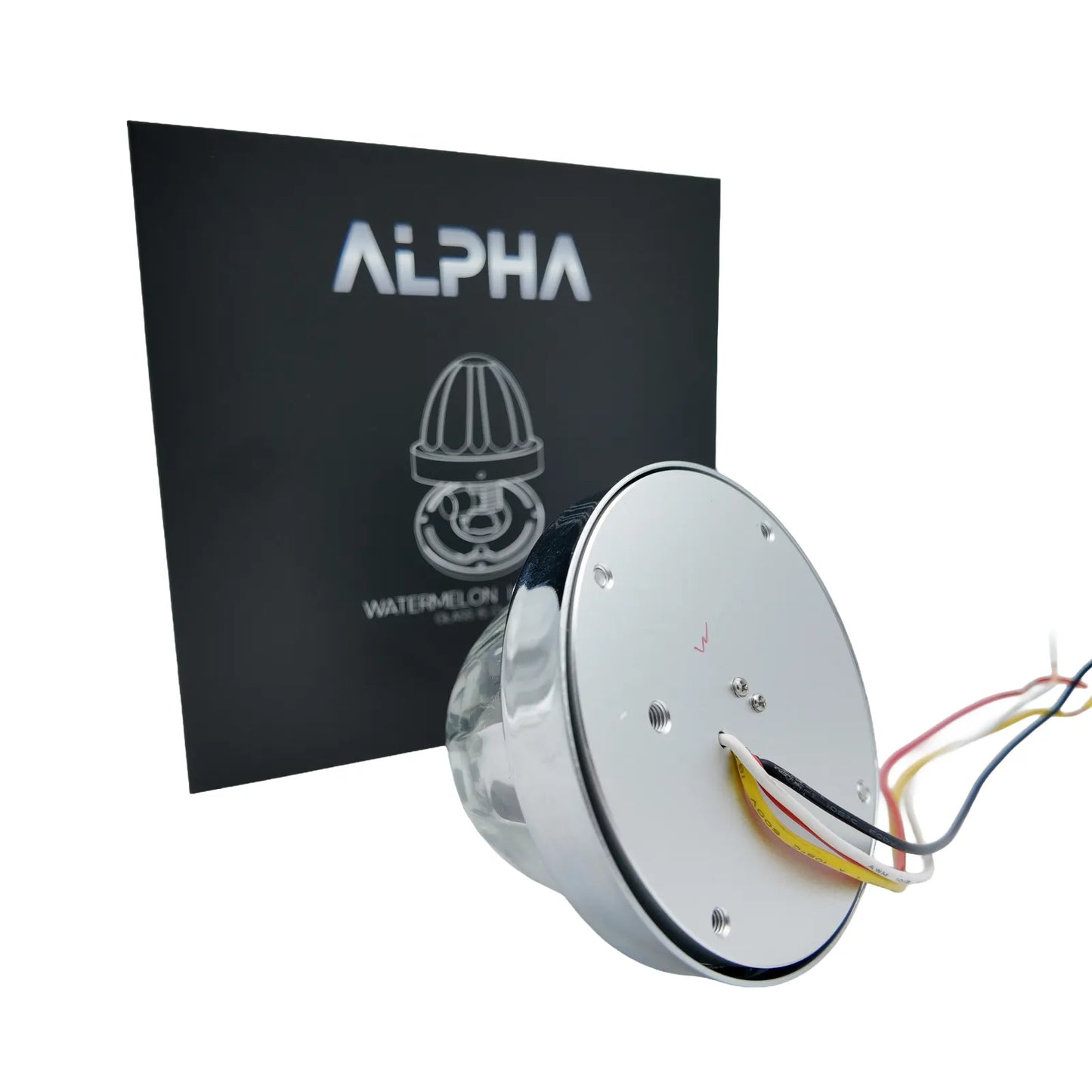 Alpha 360° White Emergency Watermelon Light – 3-Mode 360° Glass Beacon (12V/24V)