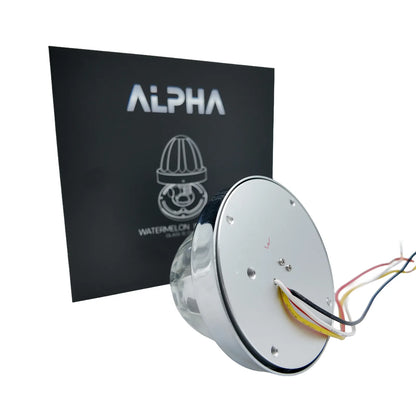 Alpha 360° White Emergency Watermelon Light – 3-Mode 360° Glass Beacon (12V/24V)