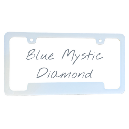 Blue Mystic Diamond License Plate Frame | For Semi, Truck, Car, Trailer