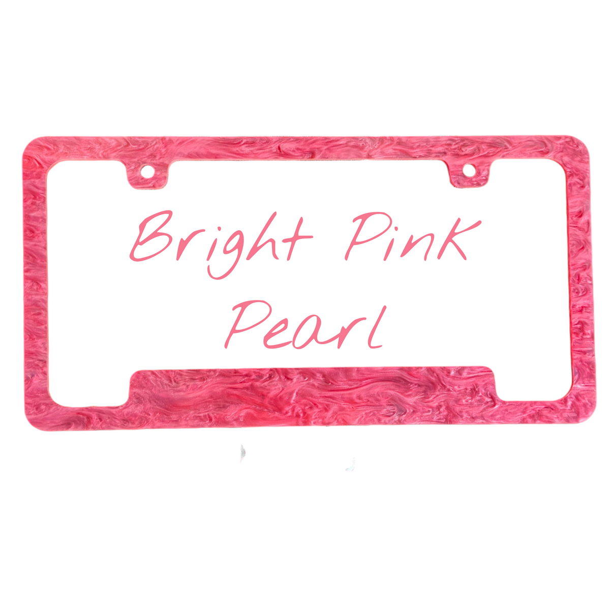 Pink License Frame Bright Pink Pearl License Plate Frame | Semi, Vehicle – Whiplash Designs