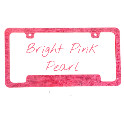 Bright Pink Pearl License Plate Frame | For Semi, Truck, Car, Trailer