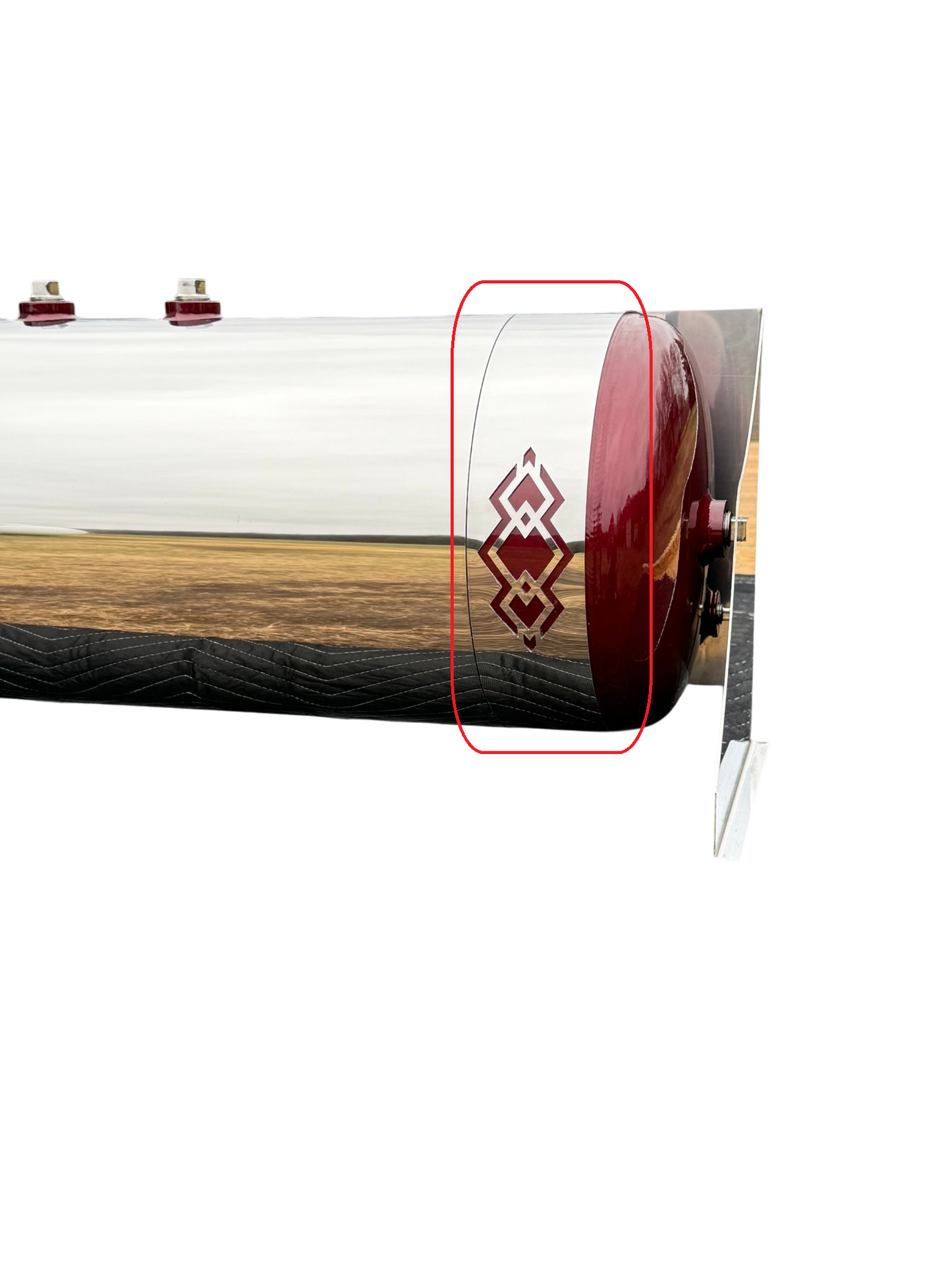 Peterbilt 2.5" Air Tank Straps | Pair | Stainless Steel | Diamond Design