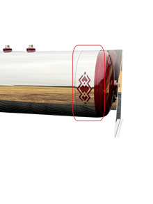 Peterbilt 2.5" Air Tank Straps | Pair | Stainless Steel | Diamond Design