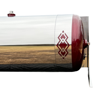 Peterbilt 2.5" Air Tank Straps | Pair | Stainless Steel | Diamond Design