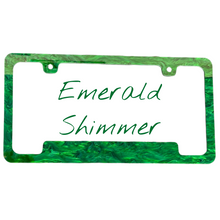 Emerald Shimmer Pearl License Plate Frame | For Semi, Truck, Car, Trailer
