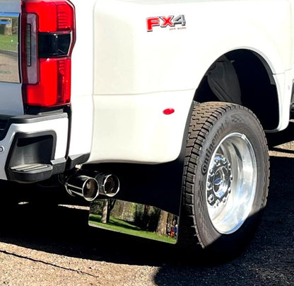 Ford F350 Dually Mud Flaps | Mirrored Stainless