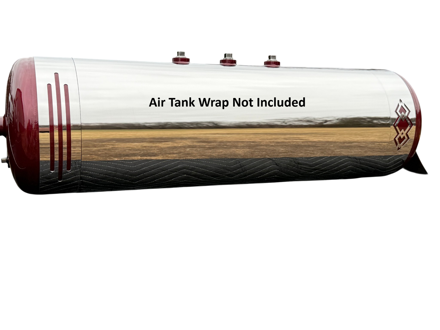 Peterbilt 2.5" Air Tank Straps | Pair | Stainless Steel | Diamond Design