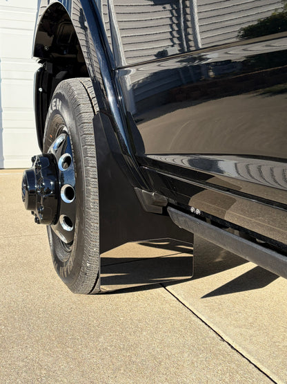 Dodge Ram 3500 Dually Mud Flaps | Mirrored Stainless | 3”- 6” Heights