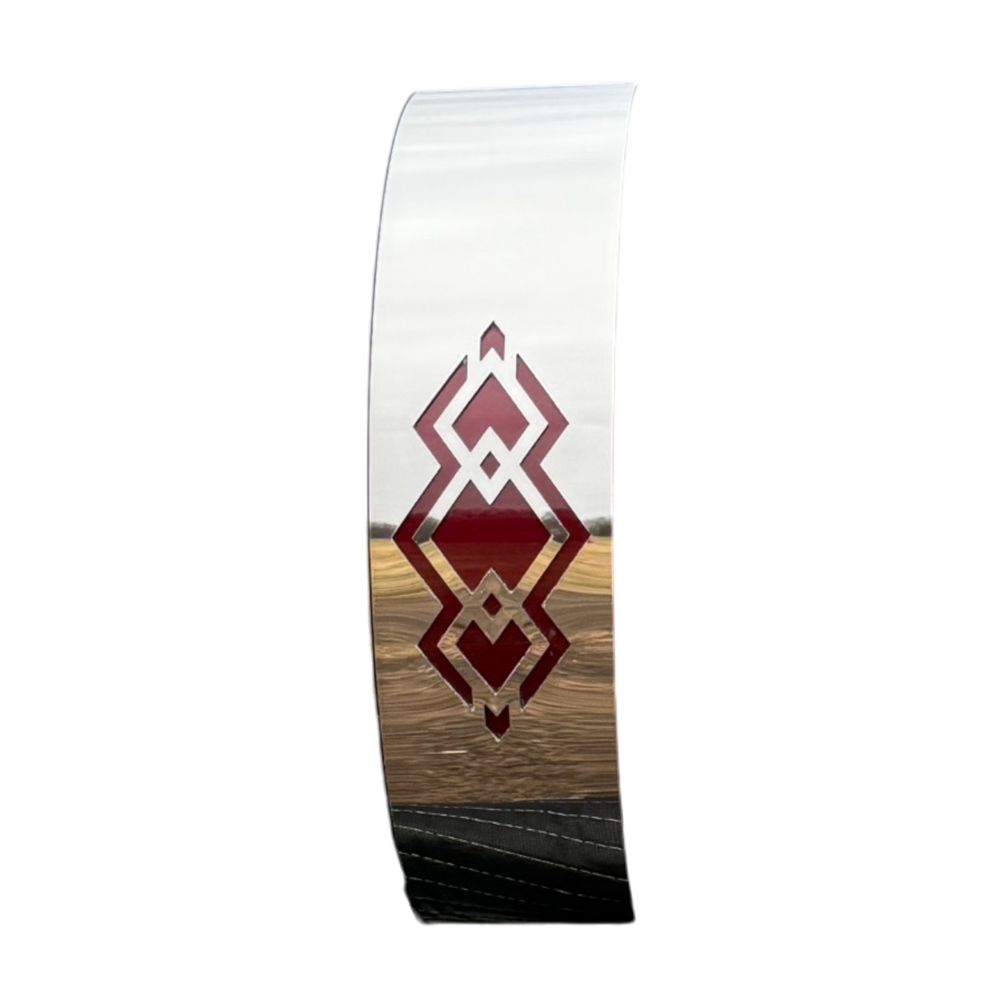 Peterbilt 2.5" Air Tank Straps | Pair | Stainless Steel | Diamond Design
