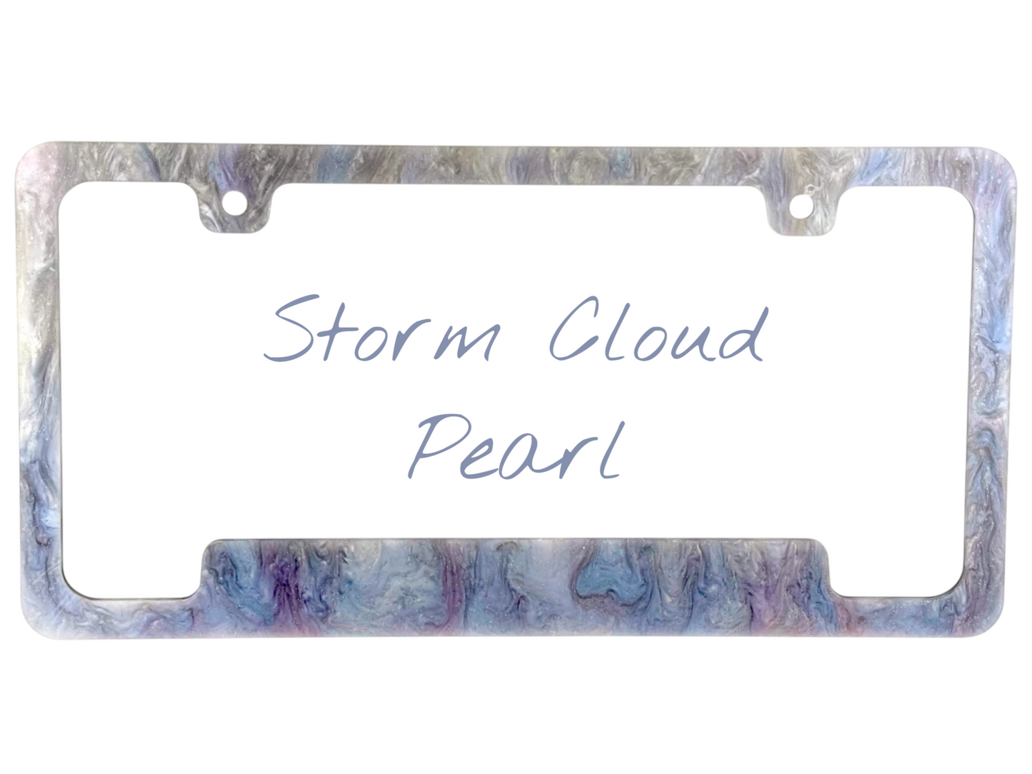 Storm Cloud Pearl License Plate Frame | For Semi, Truck, Car, Trailer