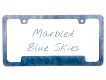 Marbled Blue Skies License Plate Frame | For Semi, Truck, Car, Trailer