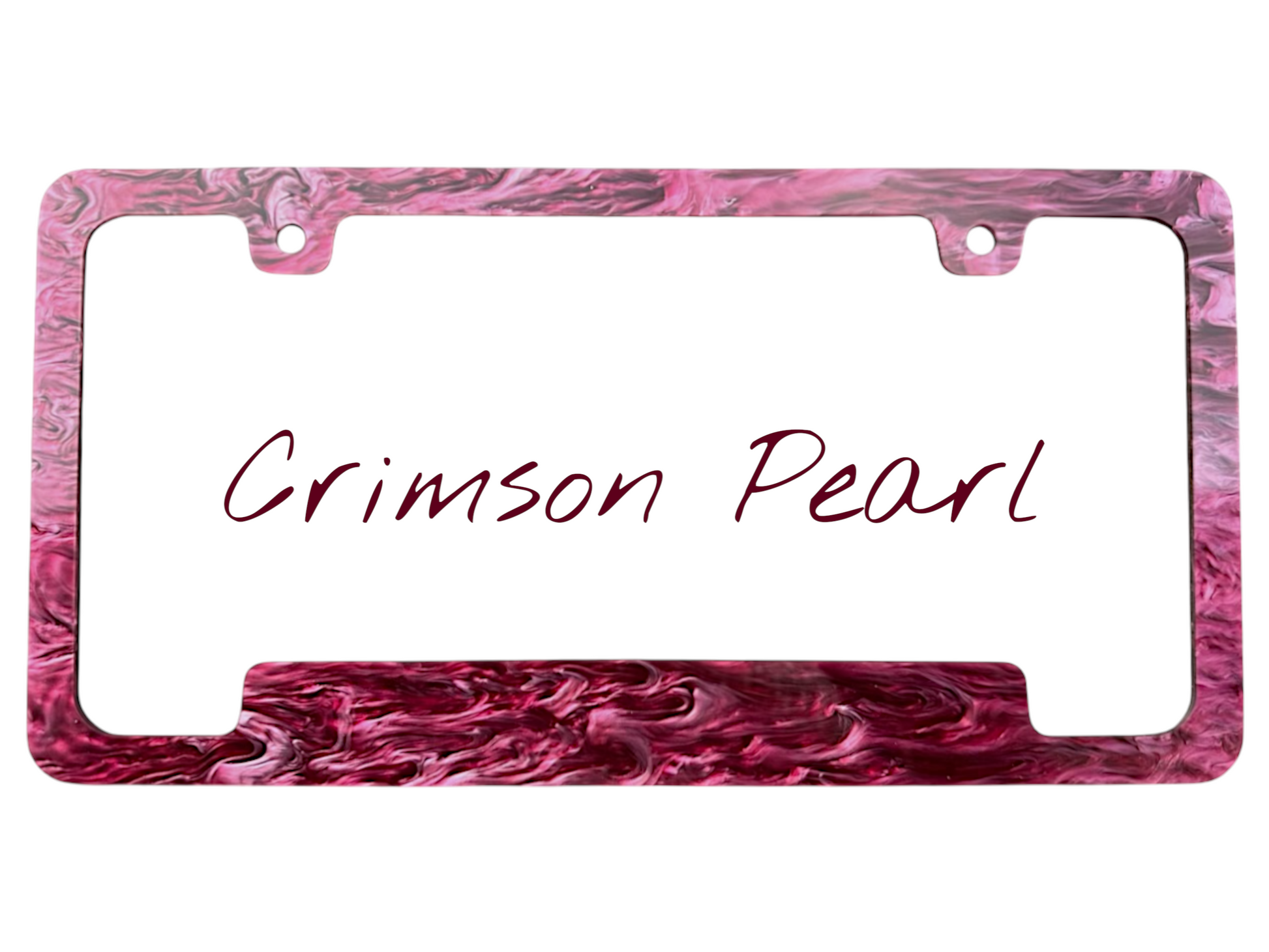 Crimson Pearl License Plate Frame
