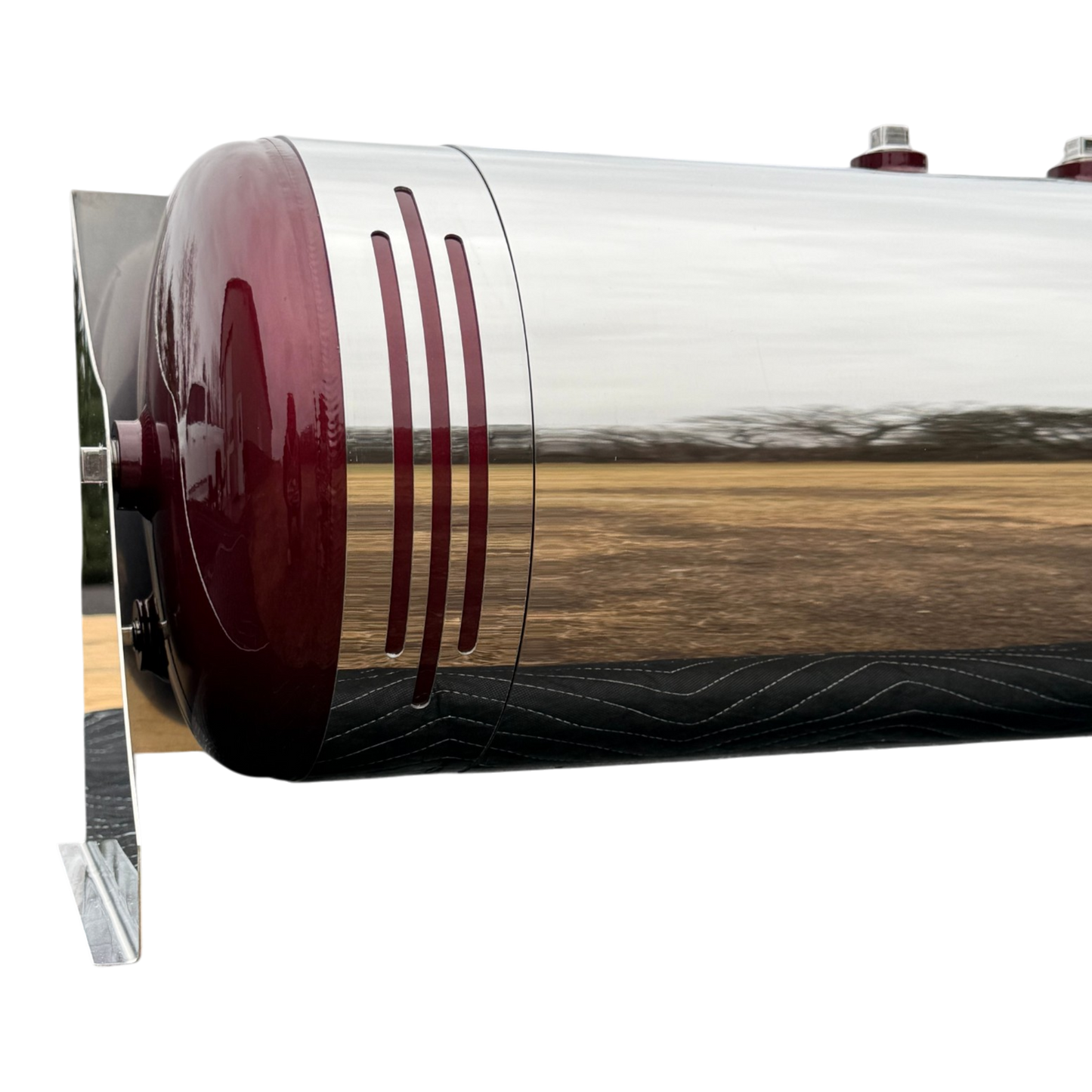 Peterbilt 2.5" Air Tank Straps | Pair | Stainless Steel | Lines Design