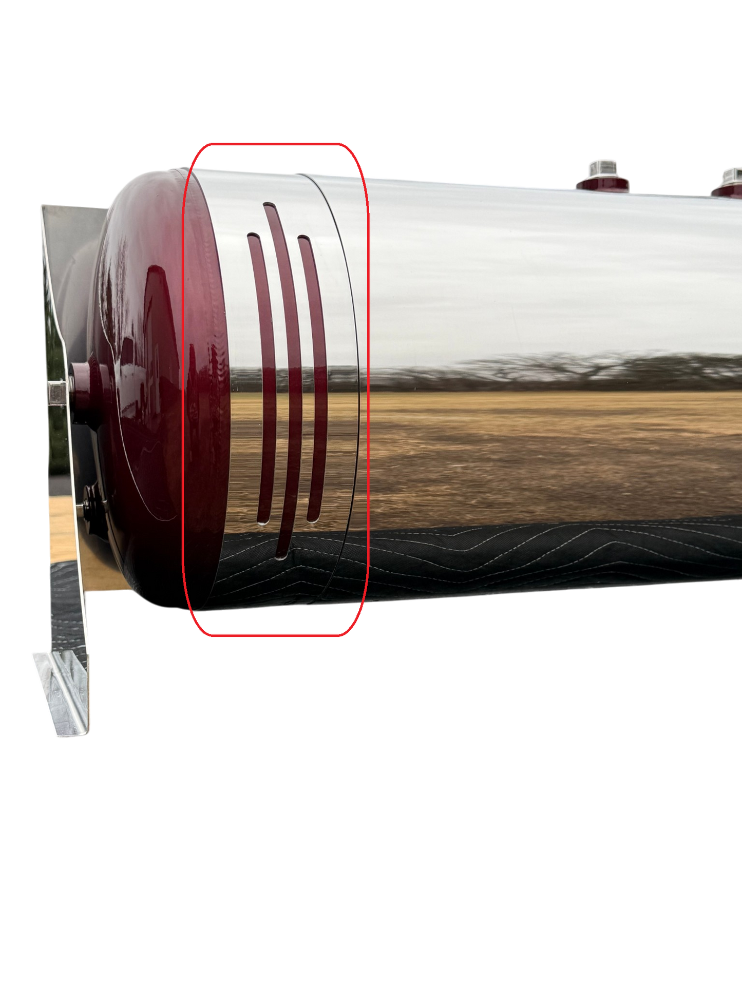 Peterbilt 2.5" Air Tank Straps | Pair | Stainless Steel | Lines Design