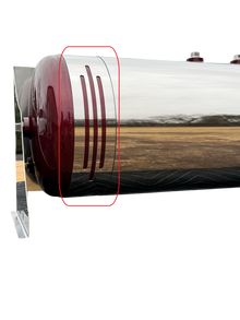 Peterbilt 2.5" Air Tank Straps | Pair | Stainless Steel | Lines Design