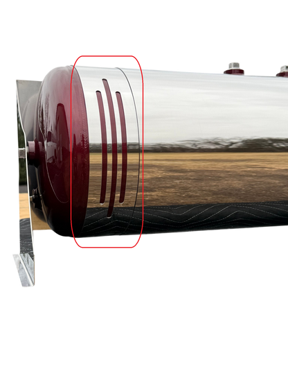Peterbilt 2.5" Air Tank Straps | Pair | Stainless Steel | Lines Design
