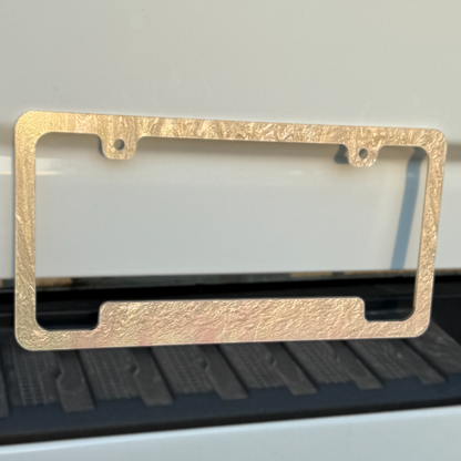 Marbled Pearl License Plate Frame | For Semi, Truck, Car, Trailer