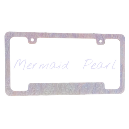 Mermaid Pearl License Plate Frame | For Semi, Truck, Car, Trailer