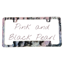 Pink and Black Pearl License Plate Frame | For Semi, Truck, Car, Trailer