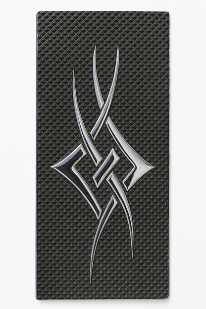 Custom Stainless Step Plate Set, Domed | Tribal Design | Semi's