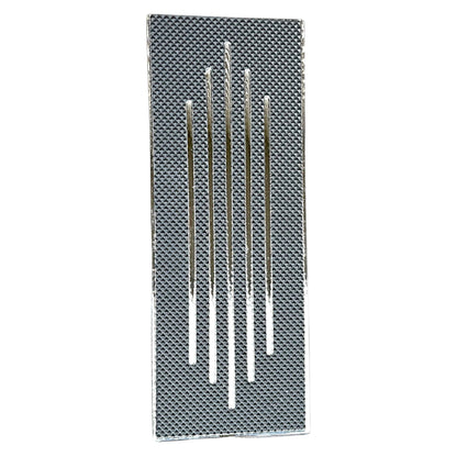 Custom Stainless Steel Step Plates | Domed Set | Five Line Design