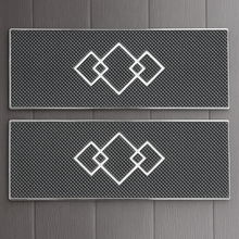 Custom Stainless Step Plate Set, Domed | Diamond Design | Semi's