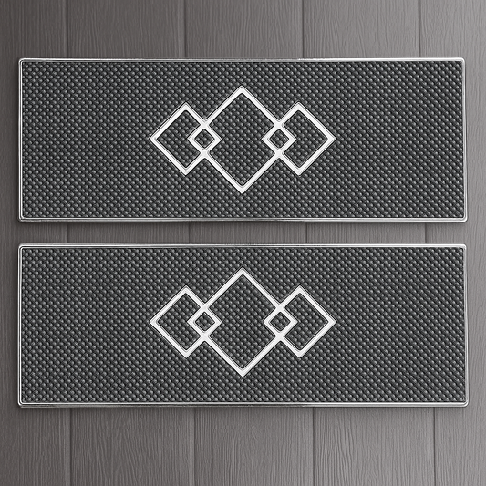 Custom Stainless Step Plate Set | Diamond Design