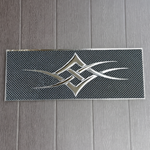 Custom Stainless Step Plate Set, Domed | Tribal Design | Semi's