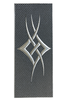 Custom Stainless Step Plate Set, Domed | Tribal Design | Semi's