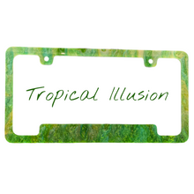 Tropical Illusion License Plate Frame | For Semi, Truck, Car, Trailer