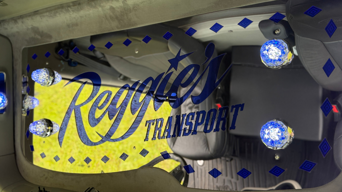 Custom Semi Truck Headliner | Interior | Mirrored Stainless & Acrylic Design | Starting at $800